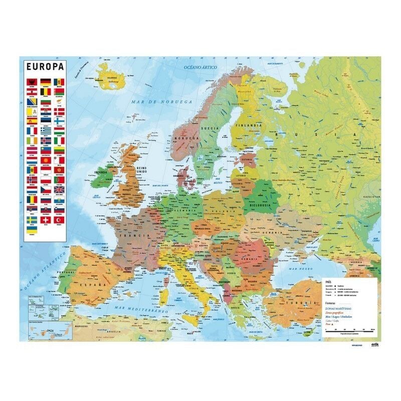 foto del prodotto mini poster mappa dell europa