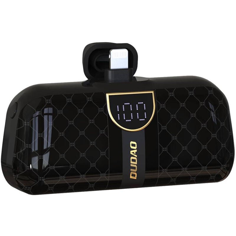 foto del prodotto mini power bank 5000mah per iphone lightning e usb-c - nero