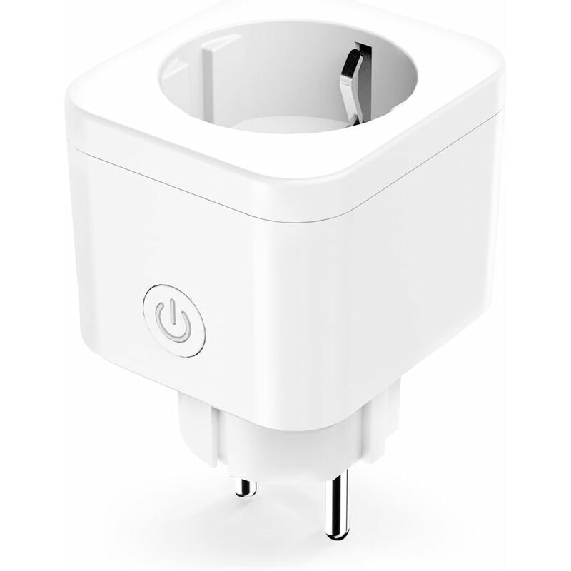 foto del prodotto mini presa connessa tipo f , presa intelligente compatibile con alexa e google home, presa programmabile, confezione da 1 presa wifi con