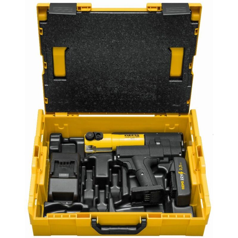 foto del prodotto mini press acc 22 v pressatrice radiale a batteria con ritorno automatico in valigetta l boxx 1x batteria 2,5 ah caricabatterie 578014r220 