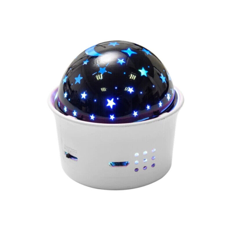foto del prodotto mini proiettore led stelle voce suono controllo dj rgb ricaricabile portatile