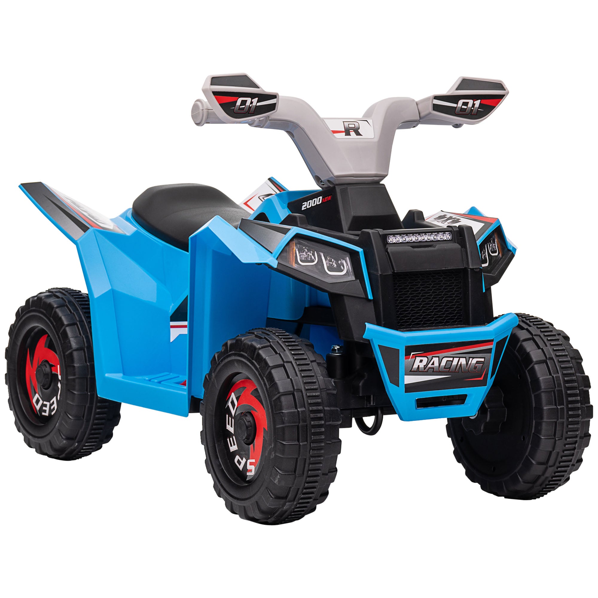 foto del prodotto mini quad elettrico per bambini 6v blu grigio e nero