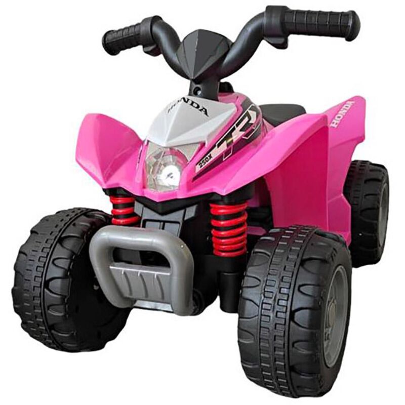 foto del prodotto mini quad elettrico per bambini 6v con licenza honda 250x rosa