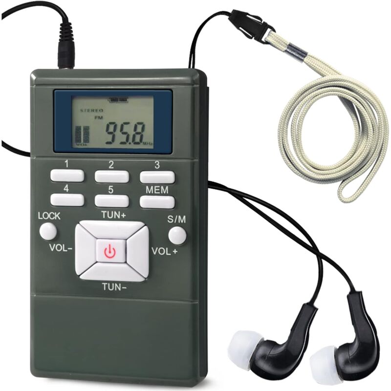foto del prodotto mini radio portatile pocket walkman goditi la tua musica preferita ovunque tu sia