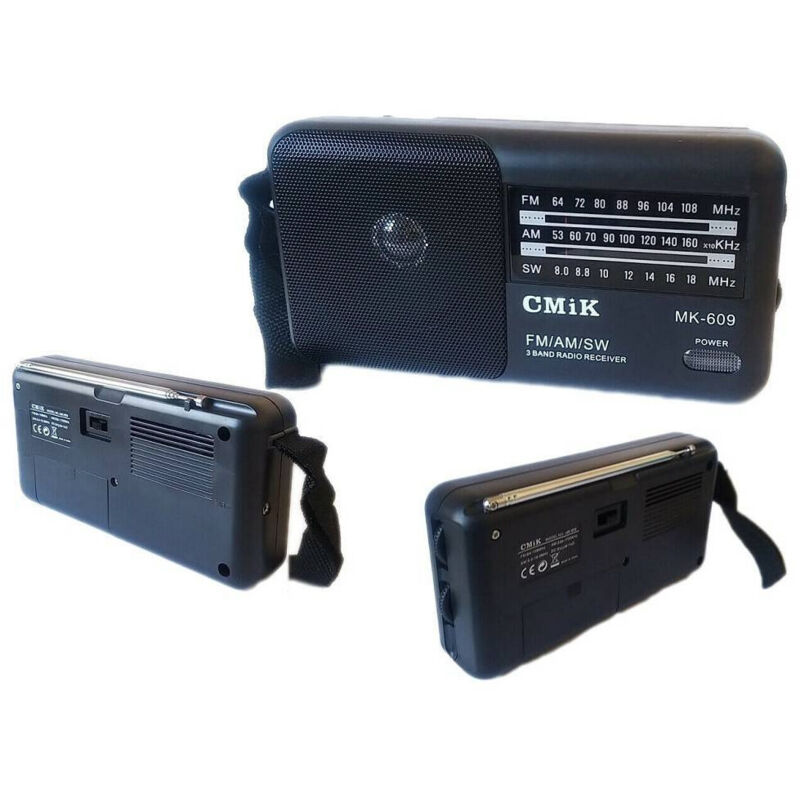 foto del prodotto mini radio portatile radiolina fm vintage lettore mp3 usb microsd cmik mk 609 trade shop traesio
