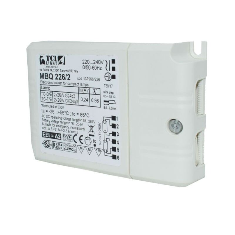 foto del prodotto mini reattore elettronico tci mbq 226 2 2x26w 137968 226