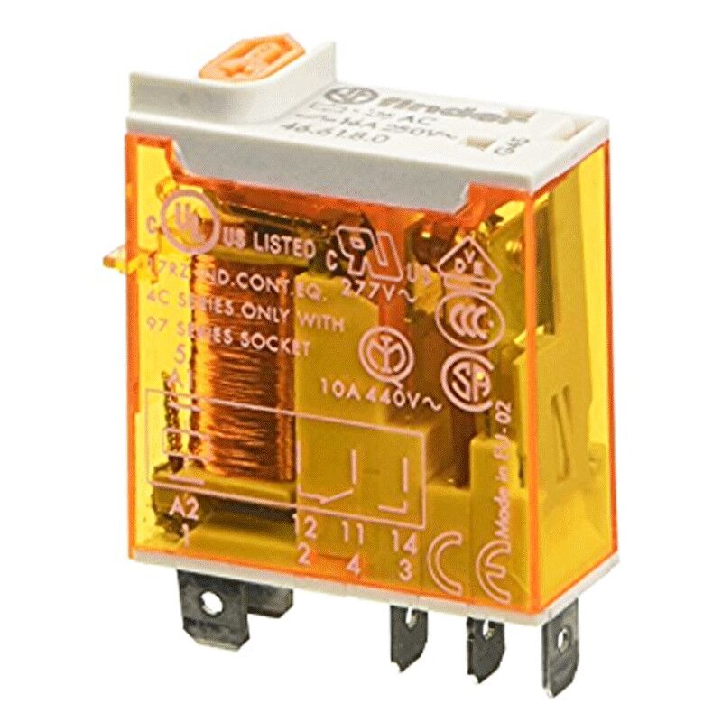 foto del prodotto mini rel industriale finder bobina 12v ac 16a 466180120040