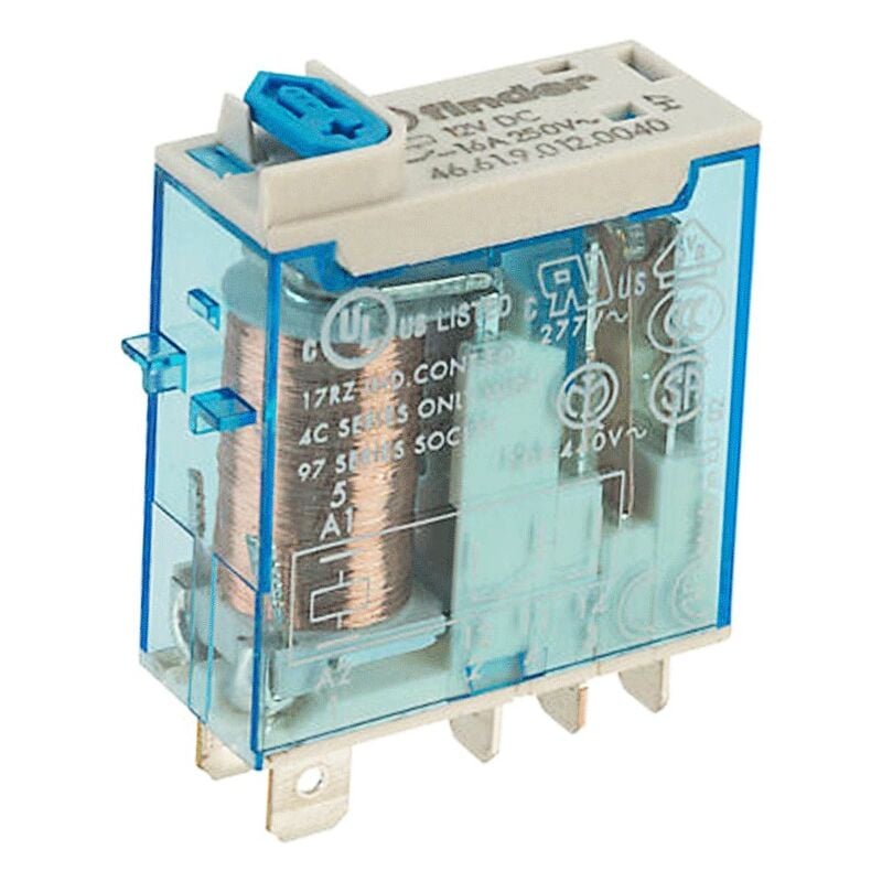 foto del prodotto mini rel industriale finder bobina 12v dc 16a 466190120040