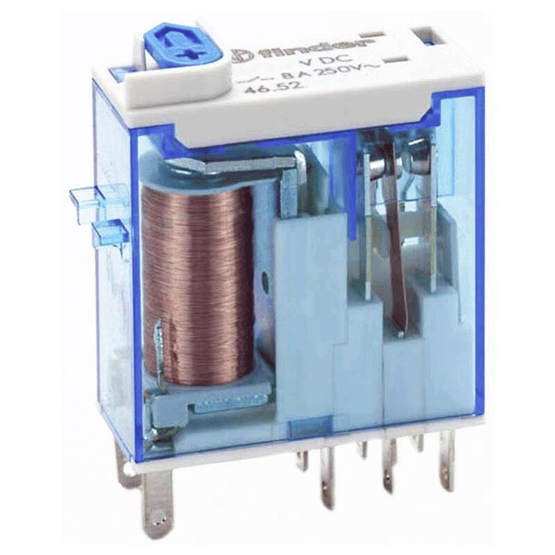 foto del prodotto mini rel industriale finder bobina 24v dc 8a 465290240040