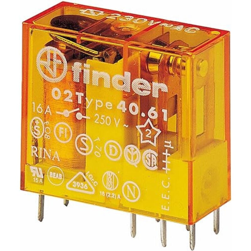 foto del prodotto mini rele per circuito stampato 1 contatto finder cod. 406182300000 