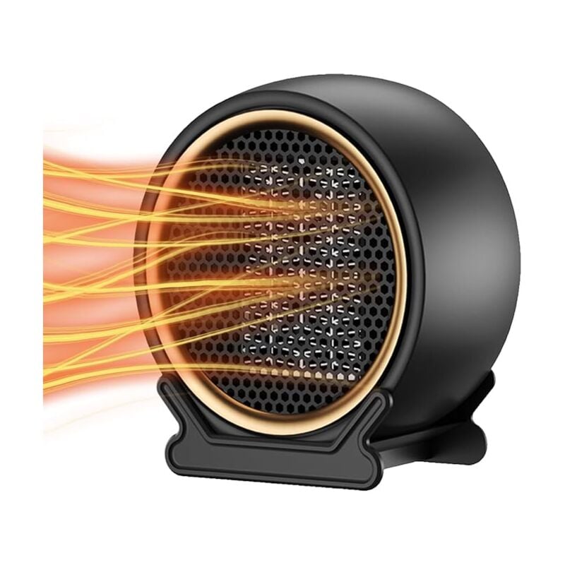 foto del prodotto mini riscaldatore da interno, riscaldatore portatile da 800 w, efficiente e a risparmio energetico, adatto per uffici, protezione regolabile,