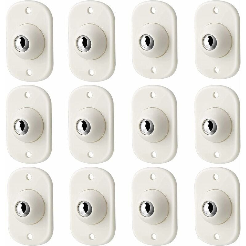 foto del prodotto mini rotelle autoadesive da 12 pezzi, rotelle in acciaio inossidabile, ruota adesiva in plastica a 360 , accessori in cartone mobile, per scatola fai