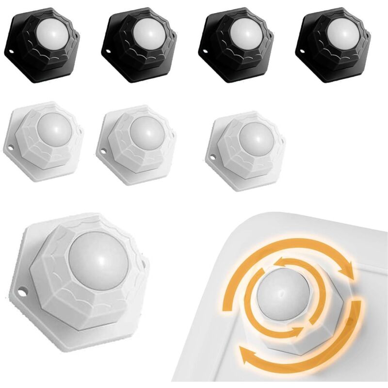 foto del prodotto mini rotelle autoadesive, rotelle girevoli, rotelle silenziose per mobili a 360 gradi sollbry