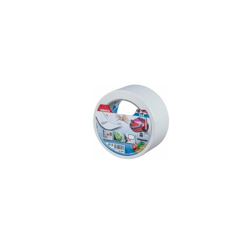 foto del prodotto mini rotolo di nastro adesivo 10mt x50mm bianco geko