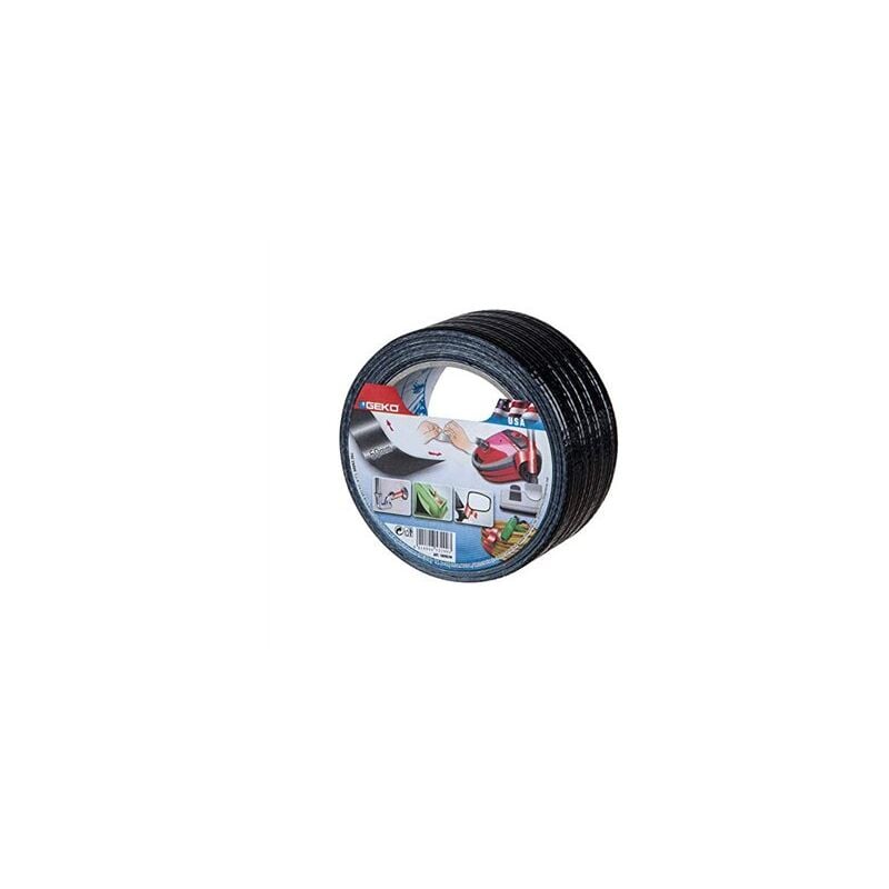 foto del prodotto mini rotolo di nastro adesivo 10mt x50mm nero gsc geko