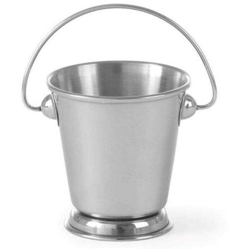 foto del prodotto mini secchiello con manico per snack in acciaio inox, diametro. 125mm hendi 426371