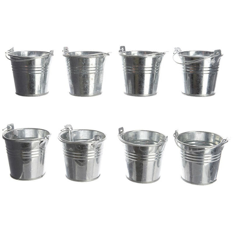 foto del prodotto mini secchio in zinco ance pratica 7x6cm metallizzato