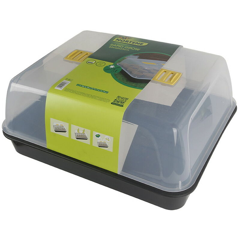foto del prodotto mini serra in polipropilene rapid grow per piantine - nera trasparente nortene