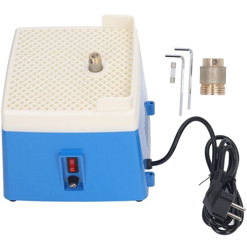 foto del prodotto mini smerigliatrice per vetrate artistiche portatile, kit di utensili per la lavorazione della smerigliatrice per vetro colorato, antipolvere, con