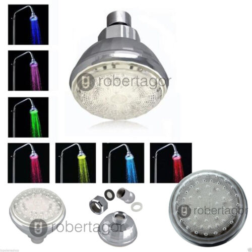 foto del prodotto mini soffione miscelatore doccia bagno led rgb cromoterapia multicolor 7 colori