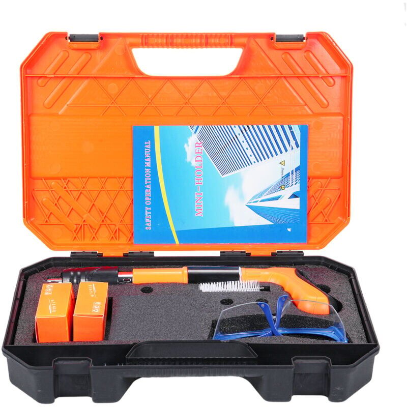 foto del prodotto mini sparachiodi, pistola sparachiodi manuale portatile regolabile a 5 velocit , sparachiodi per cemento, per carpenteria e decorazione, chiodi ad