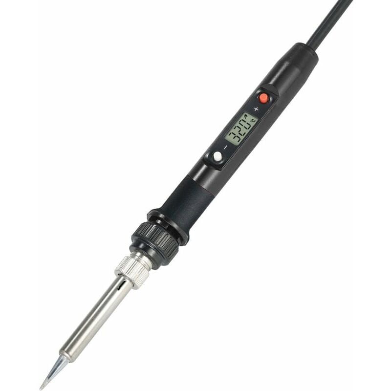 foto del prodotto mini stazione di saldatura elettrica senza piombo per saldatore elettrico a temperatura regolabile digitale lcd professionale da 80 w, 220 v nero