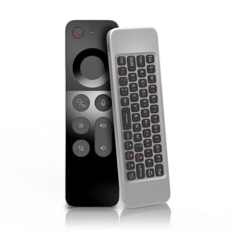 foto del prodotto mini tastiera wireless w3 2.4g con giroscopio ir e telecomando vocale per android tv box
