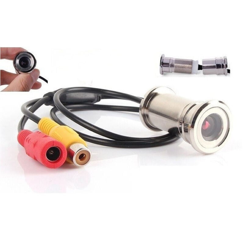 foto del prodotto mini telecamera colori spioncino occhiello occhio magico rca visione 92 - - trade shop traesio