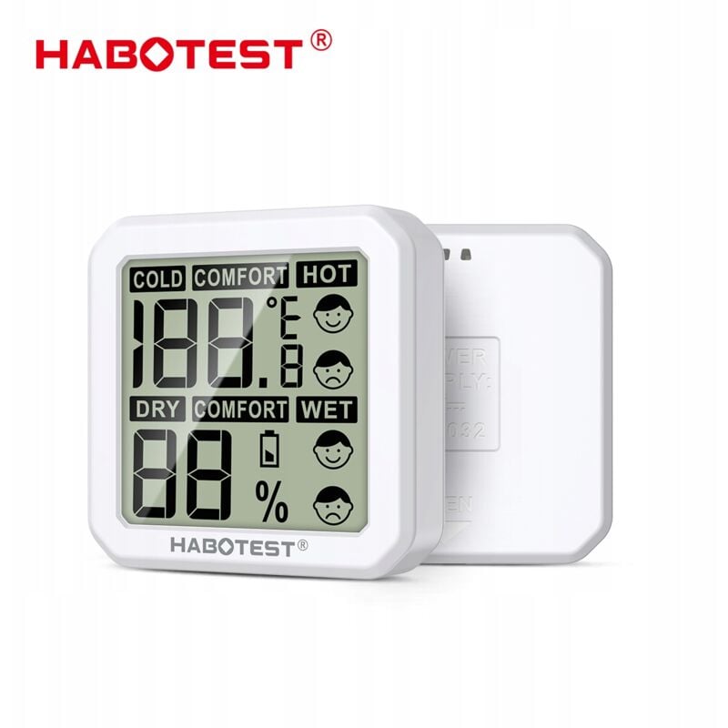 foto del prodotto mini termoigrometro misurazione temperatura e umidit schermo trasparente habotest