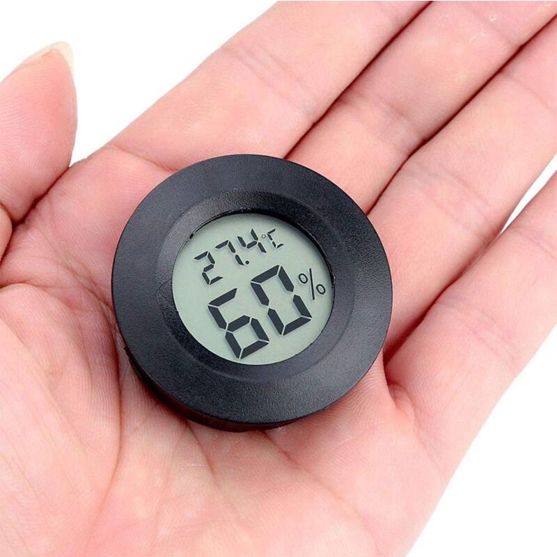 foto del prodotto mini termometro digitale da 4,5 cm, display lcd digitale, nero