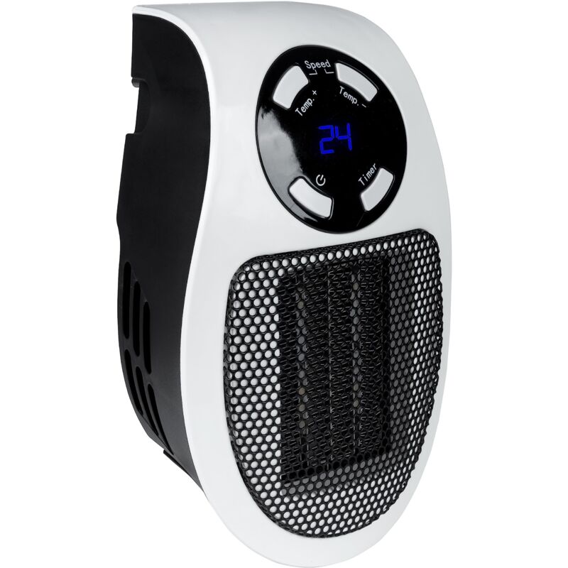 foto del prodotto mini termoventilatore a spina gsh 500 k 230 v, potenza di riscaldamento 500 w, potenza del ventilatore 28,46 m h, elemento riscaldante in ceramica