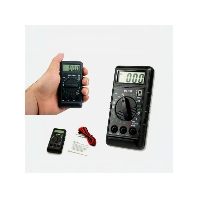 foto del prodotto mini tester digitale multimetro tascabile puntali ac dc lcd 750 1000v ohm