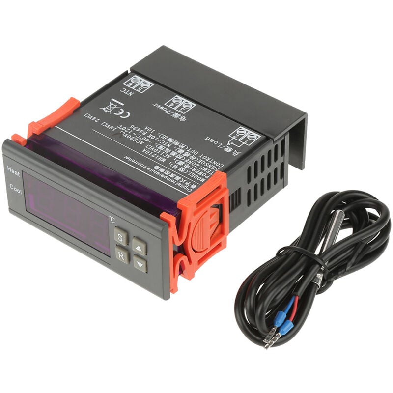 foto del prodotto mini thermostat num rique led mh1210a, contr leur de temp rature avec sonde de capteur ac220v 