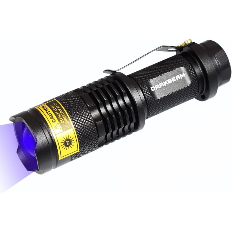 foto del prodotto mini torcia uv 365nm, luce nera led portatile
