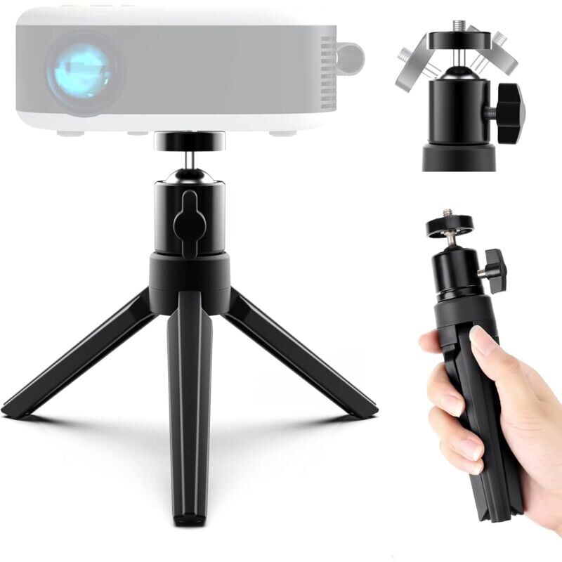 immagine 0 del prodotto mini tr pied de vid oprojecteur tr pied pour mini projecteur portable, support de projecteur avec rotule rotative 360 en m tal pour appareil