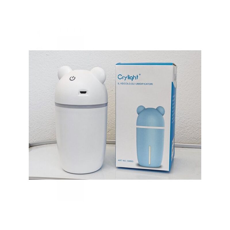 foto del prodotto mini umidificatore ambiente bambini 200ml spegnimento automatico dopo 4 ore luce notturna rgb touch forma orsetto