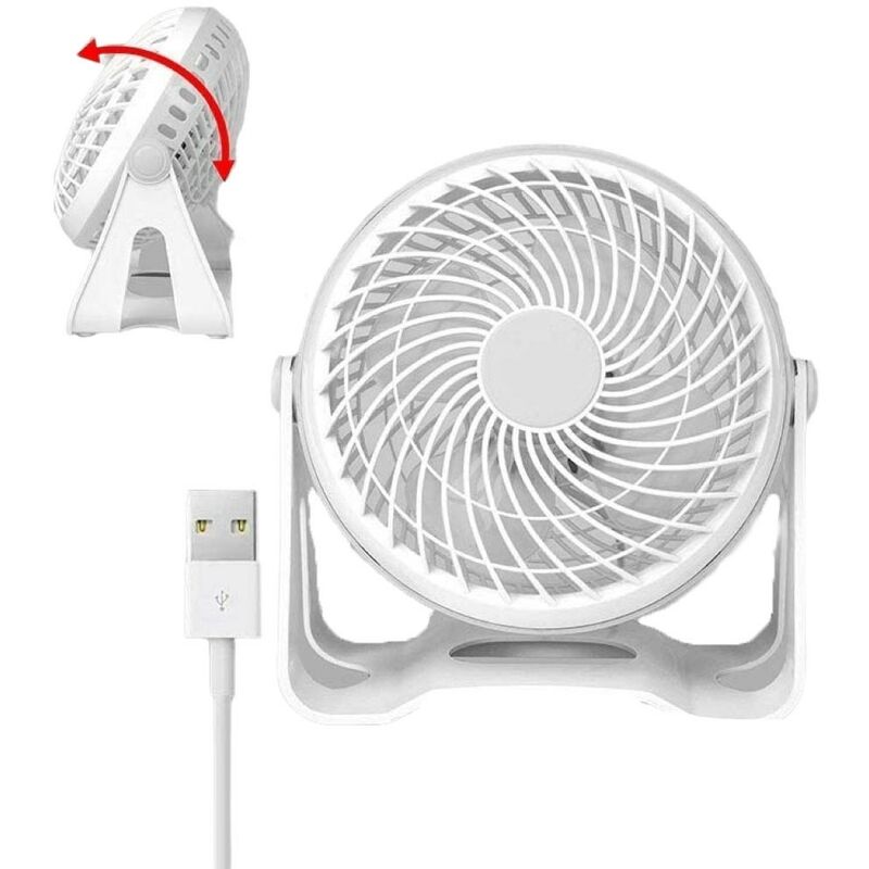 foto del prodotto mini ventilatore da scrivania tavolo alimentazione usb per pc computer portatile flusso di aria fresca 2 velocit 