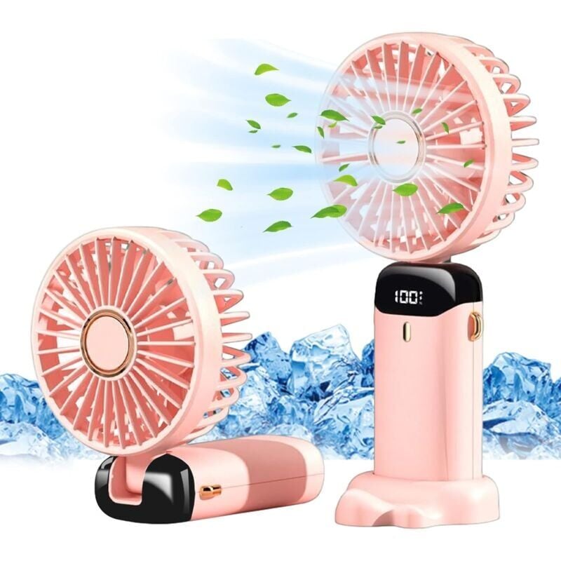 foto del prodotto mini ventilatore da tavolo con porta usb portatile, piccolo ventilatore portatile a 5 velocit con supporto, ventilatore da tavolo pieghevole per uso