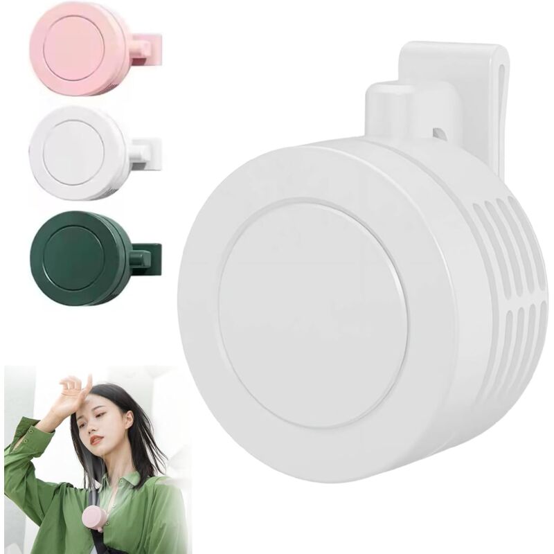 foto del prodotto mini ventilatore elettrico a clip, portatile, silenzioso, senza pale, ricaricabile tramite usb, a batteria, rotazione a 360 , 3 velocit , regolabile,