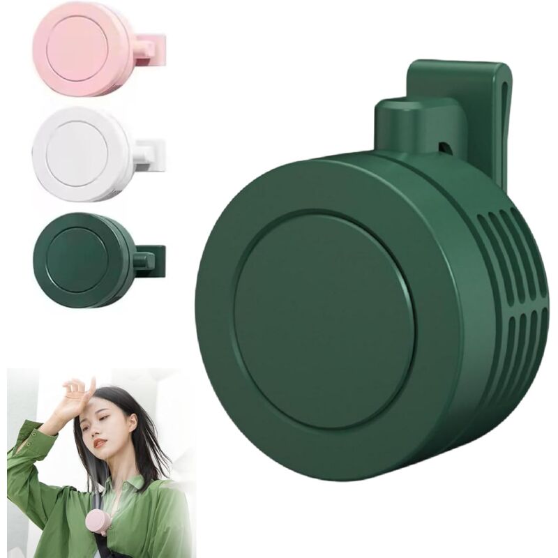 foto del prodotto mini ventilatore elettrico a clip, portatile, silenzioso, senza pale, ricaricabile tramite usb, a batteria, rotazione a 360 , 3 velocit , regolabile,