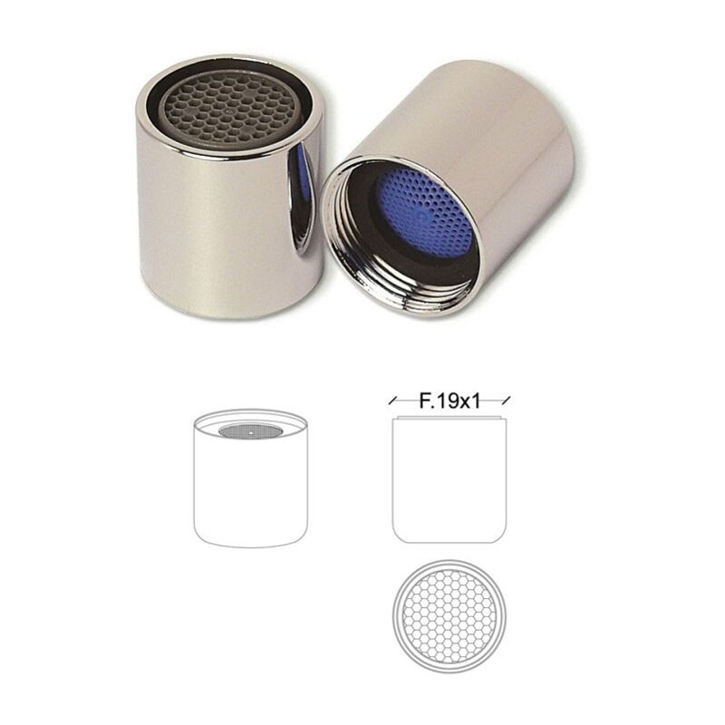 foto del prodotto miniaeratori in ottone cromato con filetto femmina f19x1 454700oc19x1