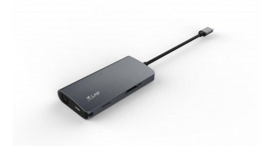 foto del prodotto minidock lmp usb c 8porte spacegray hdmi rj45 sd micro sd 3 usb 1 usb c