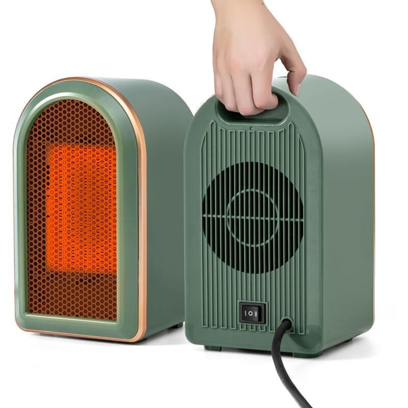 foto del prodotto miniriscaldatore ausiliario elettrico portatile, piccolo termoventilatore in ceramica ptc a risparmio energetico, riscaldamento cinetico silenzioso2