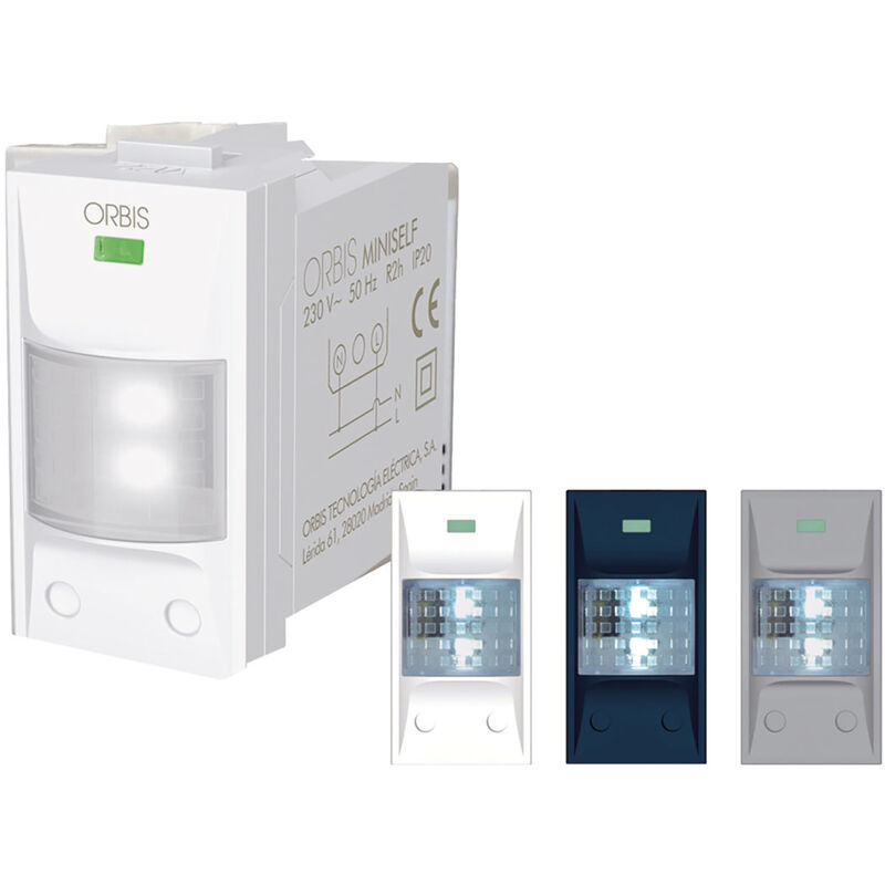 foto del prodotto miniself led lampada di emergenza da incasso con frontalini bianco, antracite e alluminio intercambiabili, 1 modulo din, 230v