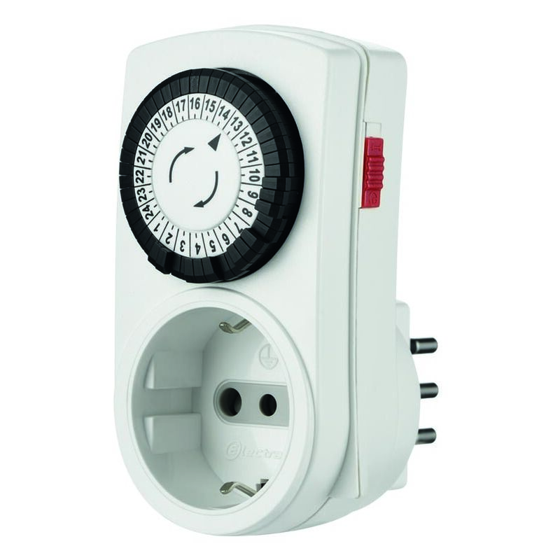 foto del prodotto minitimer 24h spina 10a presa schuko 10a idrhaus