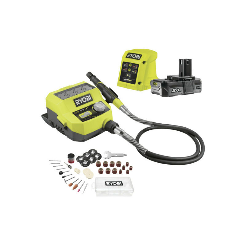 foto del prodotto miniutensile ryobi rrts18 120ga35 18v oneplus 1 batteria 2.0ah 1 caricatore 4 000 35 000 giri min 35 accesso