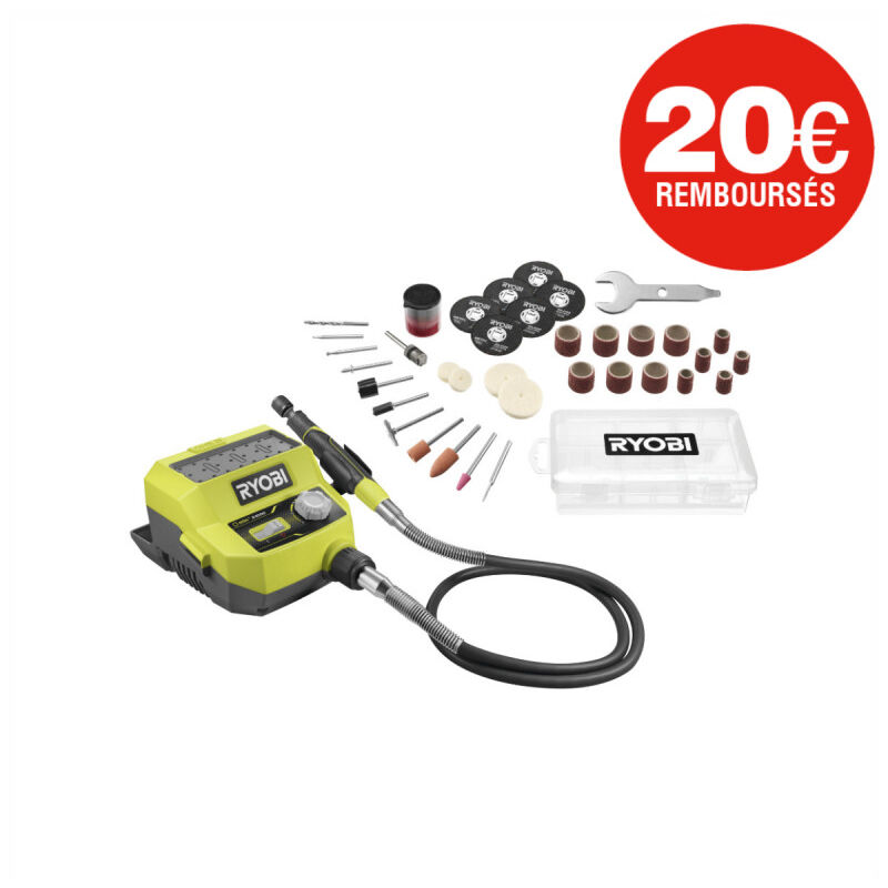 foto del prodotto miniutensili multifunzione ryobi rrts18 0a35 18v one 4 000 35 000 giri min 35 accessori senza batteria o cari
