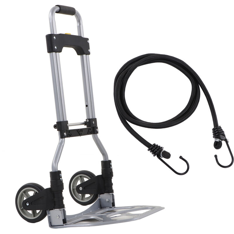 foto del prodotto minkurow carrello per carrello pieghevole, carrello manuale con capacit di carico di 70 kg, con 2 ruote per il trasporto