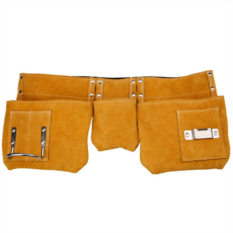 foto del prodotto minkurow custodia per grembiule da falegname, resistente borsa per attrezzi da elettricista in pelle di vacchetta