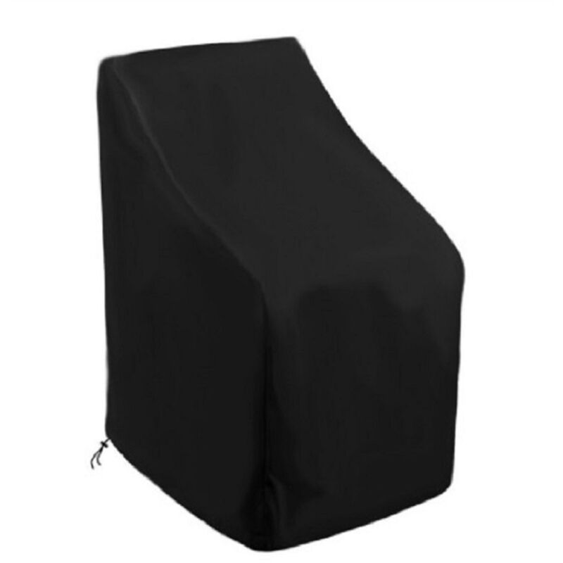 foto del prodotto minkurow esterno nero, interno argento, 64 x 64 x 120 70 cm, tessuto oxford, sedia impilabile, copertura antipolvere impermeabile